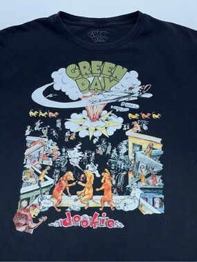 Green Day Dookie Album Cover T-Shirt Mens Size XL Black Rock Metal Classic